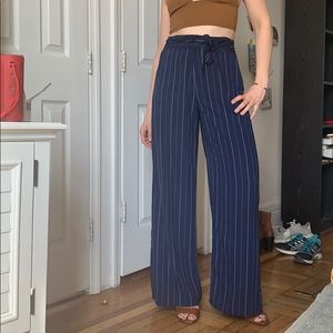 AQUA Flowy Pin Stripe Trousers